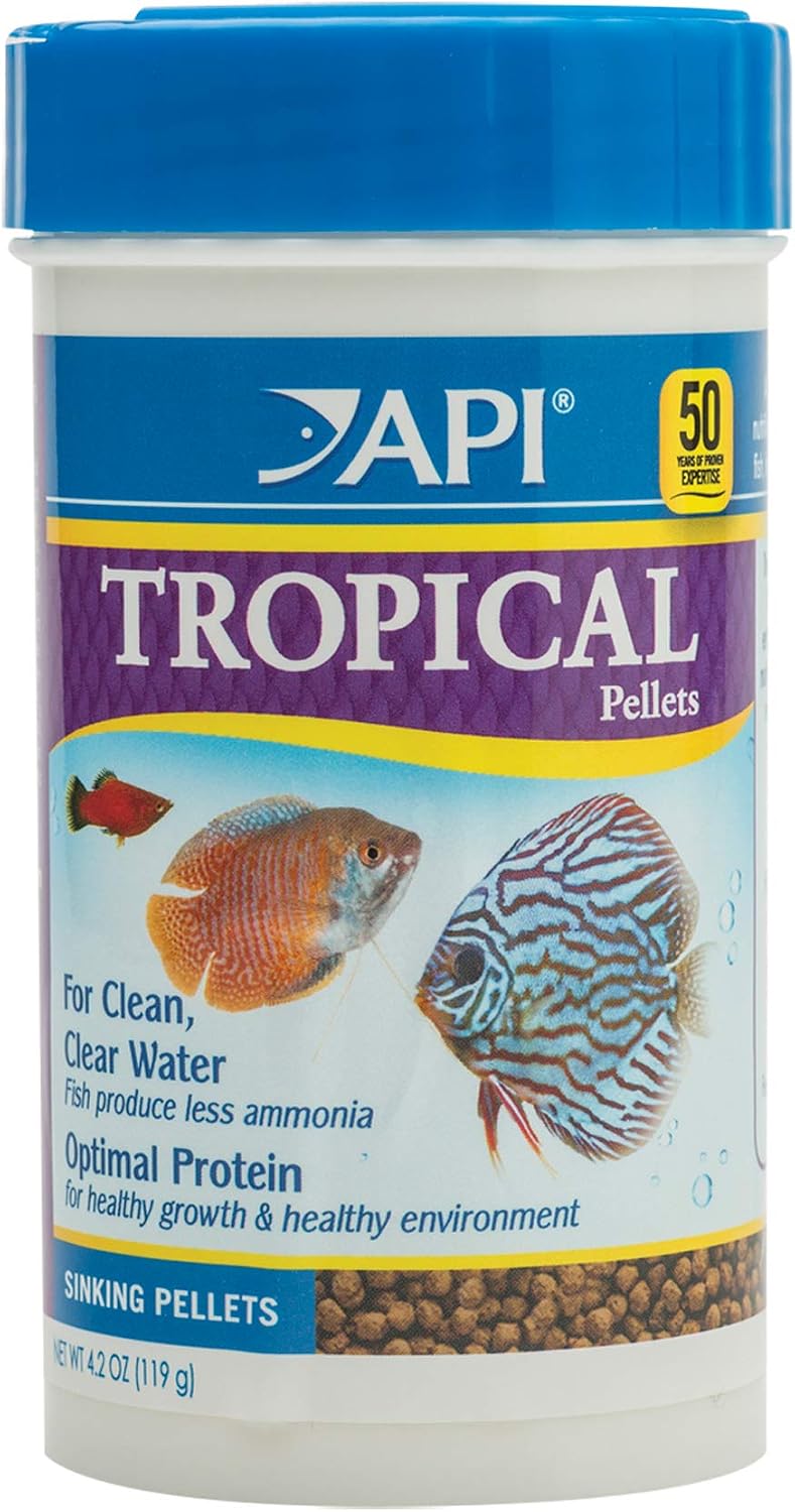 API BOTTOM FEEDER PELLETS WITH SQUID Fish Food 1.3-Ounce Container