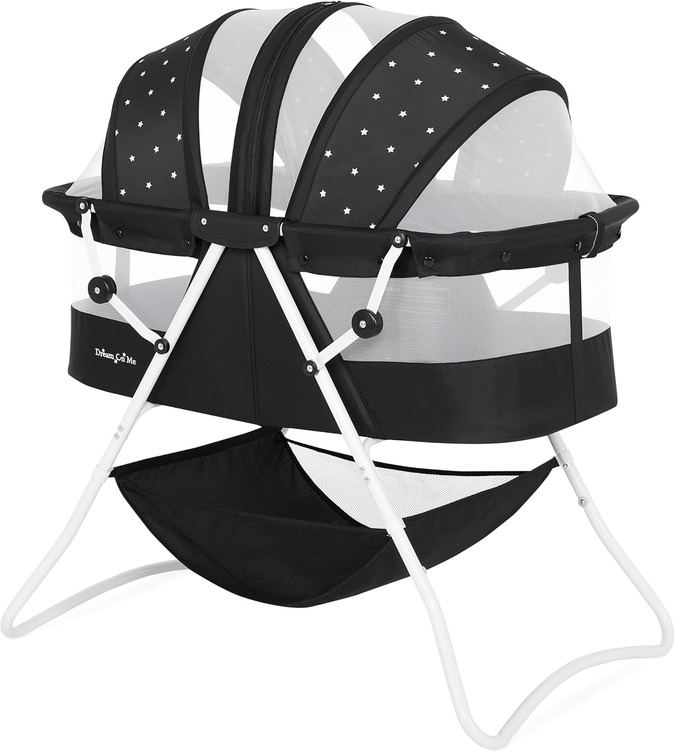 Dream On Me Karley Bassinet in Grey and Pink