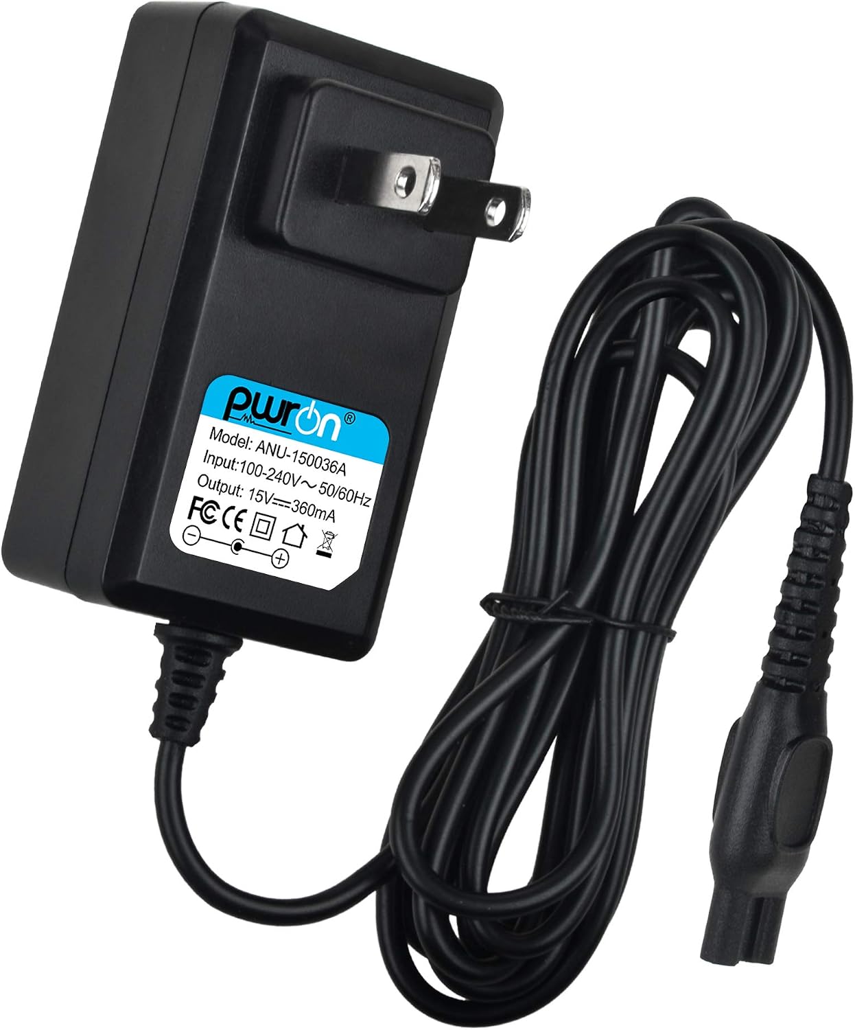 Philips Razor Charger, 15V 5.4W AC DC Adapter (6.6ft) Fits for Philips Norelco HQ8505/8500X Shaver Razor HQ RQ QC QT at PT XL HS Series