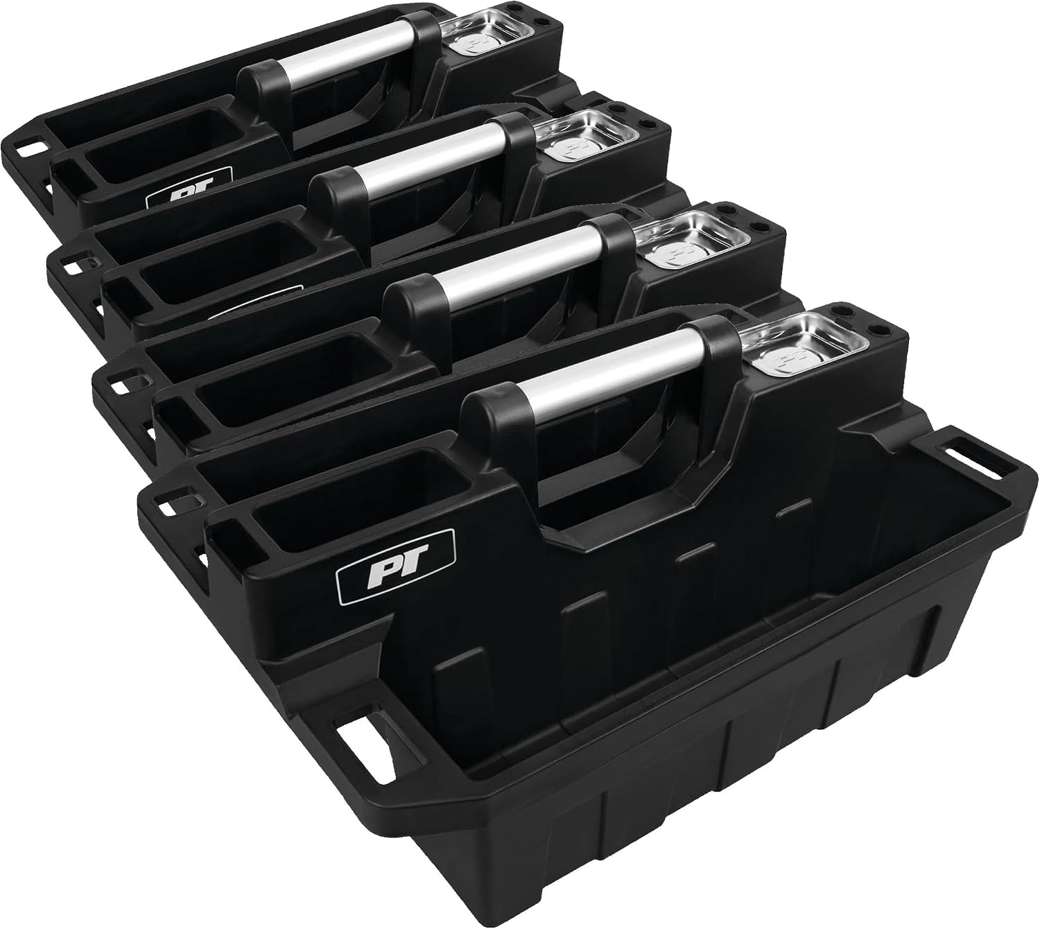 Performance Tool W54026 26 in. Steel Tool Box with Removable Tote | Heavy duty steel storage box and organizer. Recessed ergonomic comfort handle. Strong double latch with padlock eyehole
