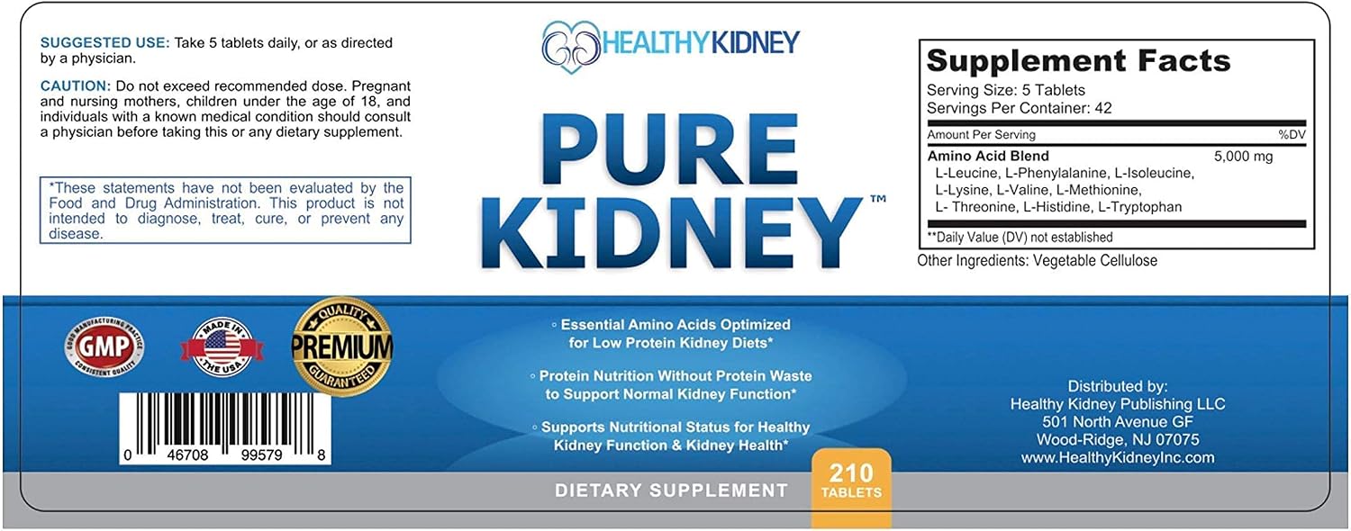 Pure Kidney Health Supplement and Renal Diet Cookbook for Rejuvenation