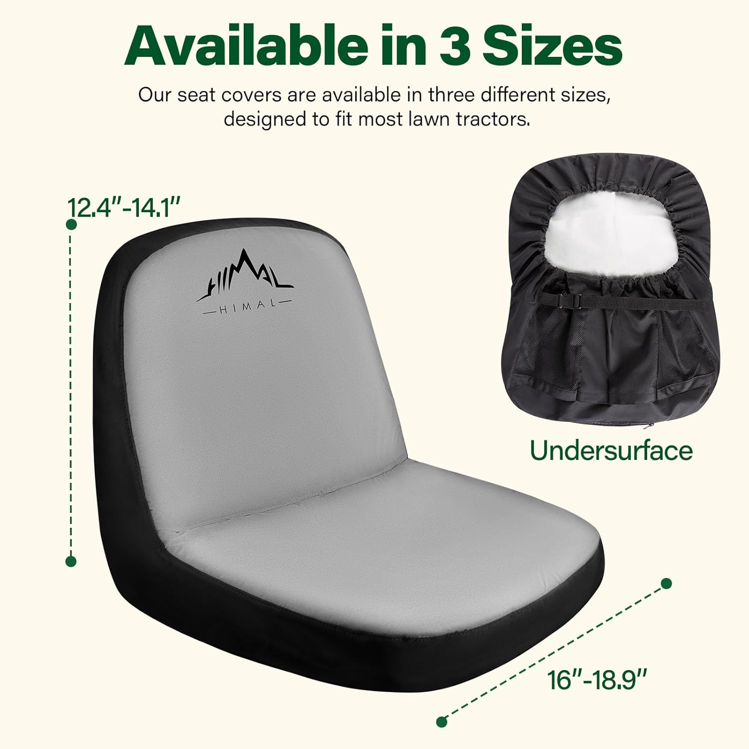 Himal Riding Lawn Mower Seat Cover, Durable 600D Polyester Oxford Durable Tractor Seat Cover,Large