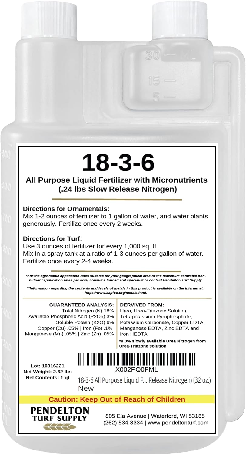 18-3-6 All Purpose Liquid Fertilizer & Micro Nutrients (50% Slow Release Nitrogen) (32 oz.)