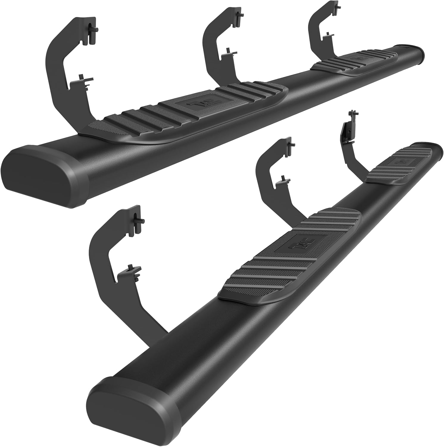 TAC Side Steps Fit Chevy Silverado/GMC Sierra 1999-2018 1500 & 1999-2019 2500/3500 Extended/Double Cab (Excluding C/K Classic) (Body Mount) Truck Pickup 3" Black Side Bars Nerf Bars 2 Pieces