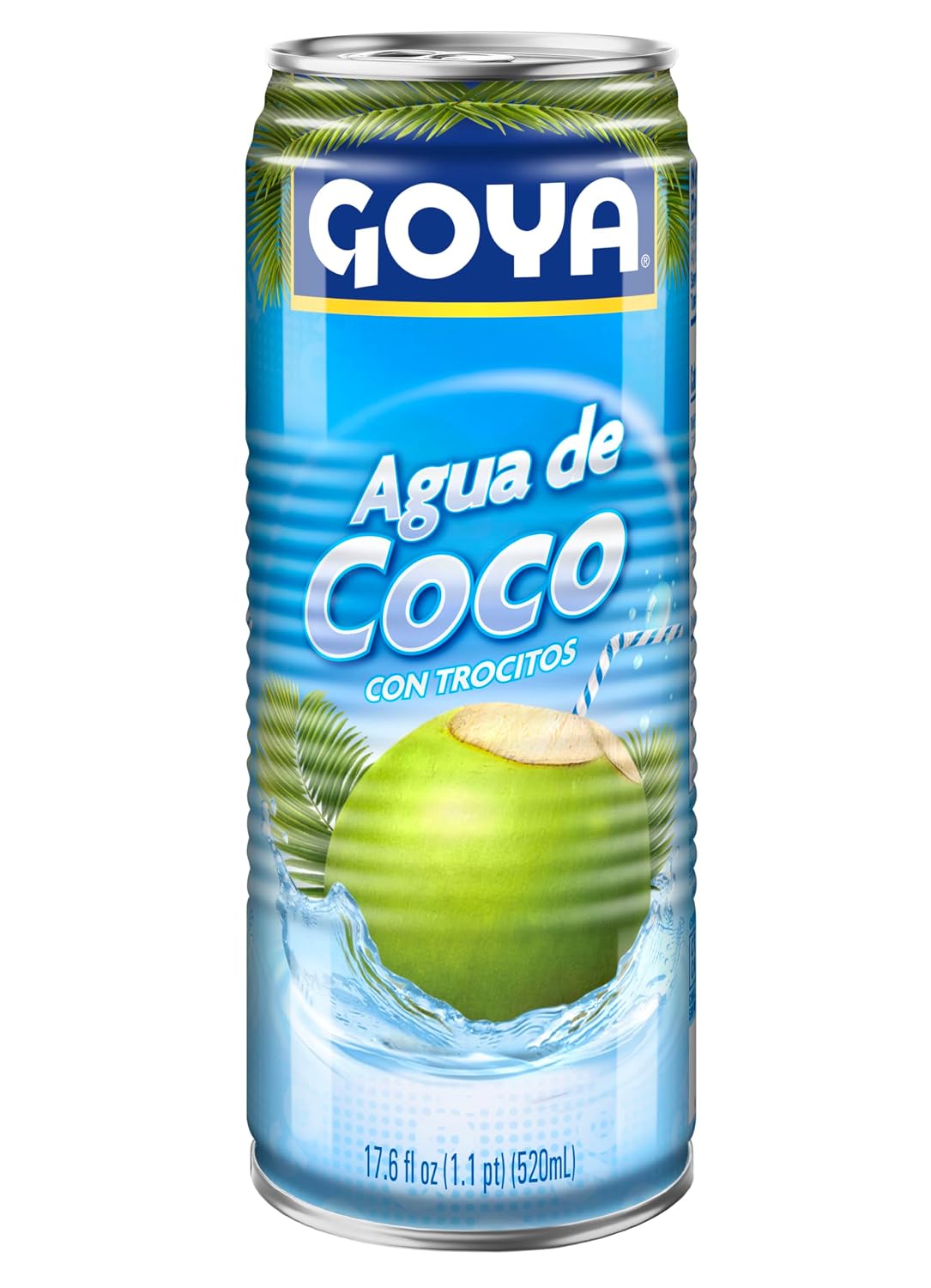 Goya Foods Coconut Water with Pulp, 17.6 Ounce (Pack of 12)
