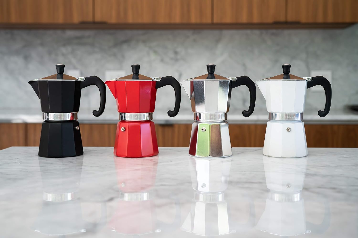 Bellemain Stovetop Espresso Maker, Italian Moka Pot, 6-Cup Silver | Classic aluminum design brews rich espresso at home or camping, with an easy-to-use and easy-to-clean design.