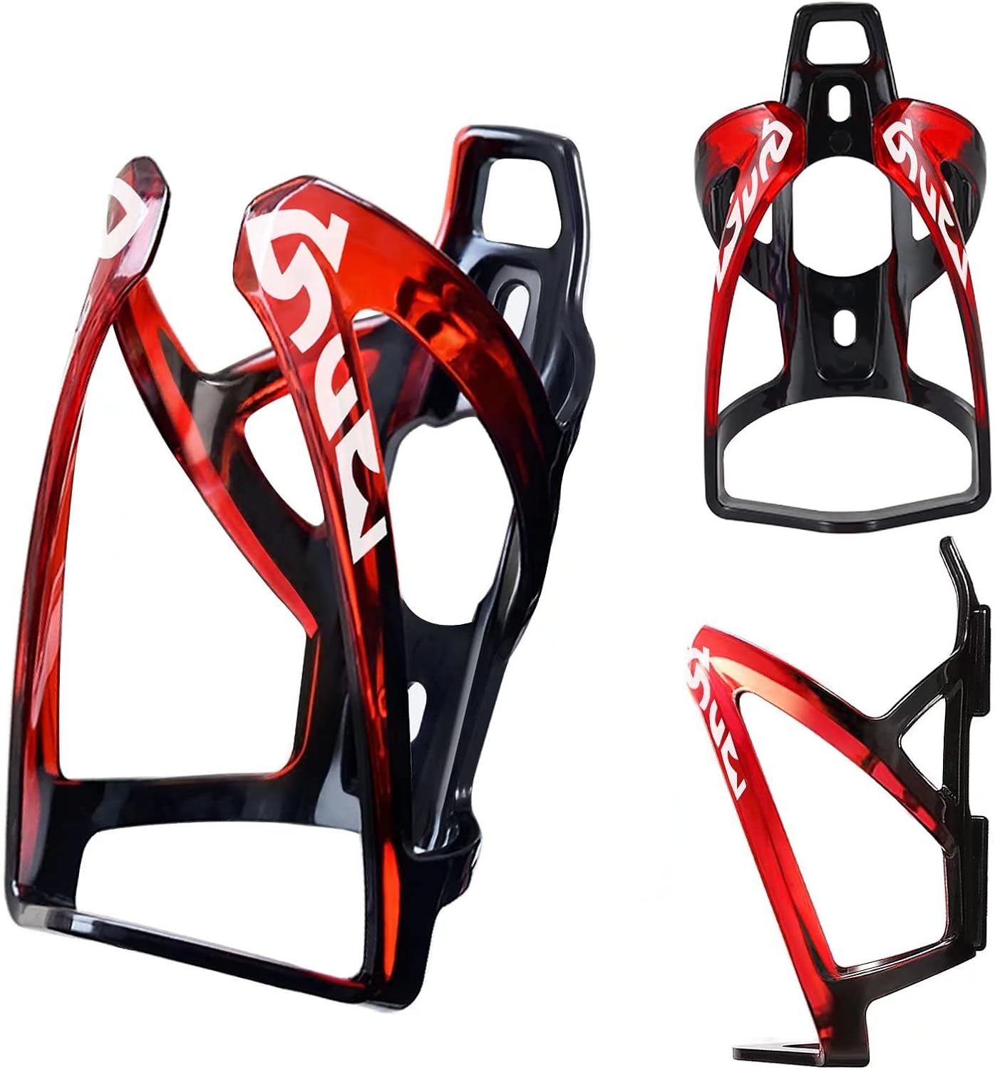 Suruid Bike Water Bottle Cage Ultra-Light Bicycle Bottle Holder Universal Bike Cup Holder Rack for Bicycle, Cycling, MTB, Road/Mountain Bikes 2 Pack - Black