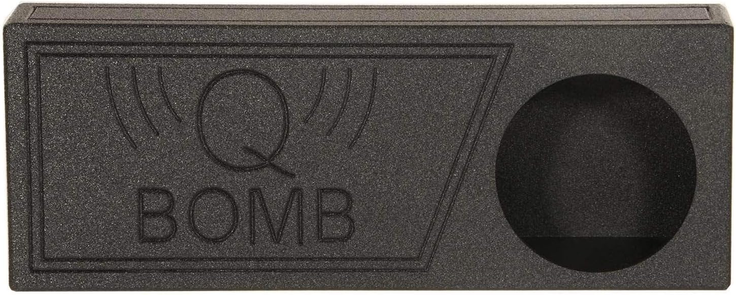 Q Power QBomb Single 12 Inch Vented Subwoofer Sub Box with Black Bedliner Spray