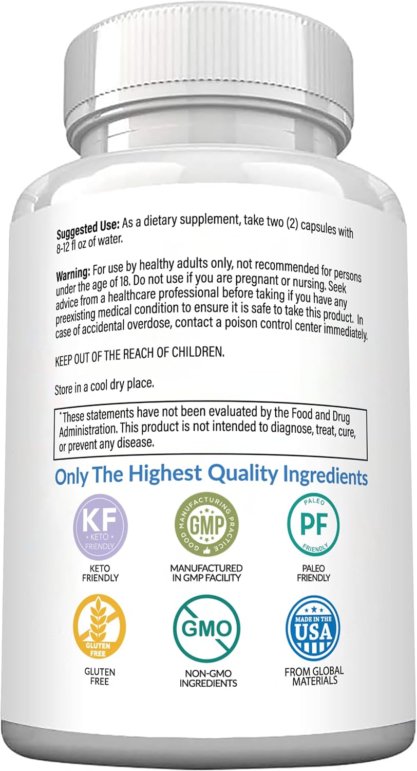 D-Mannose Capsules, 1400 Mg with Cranberry & Hibiscus Flower, 120 Ct | Fast Acting Formula, Supports Bladder & Urinary Tract Health - Extra Strength 60 Servings