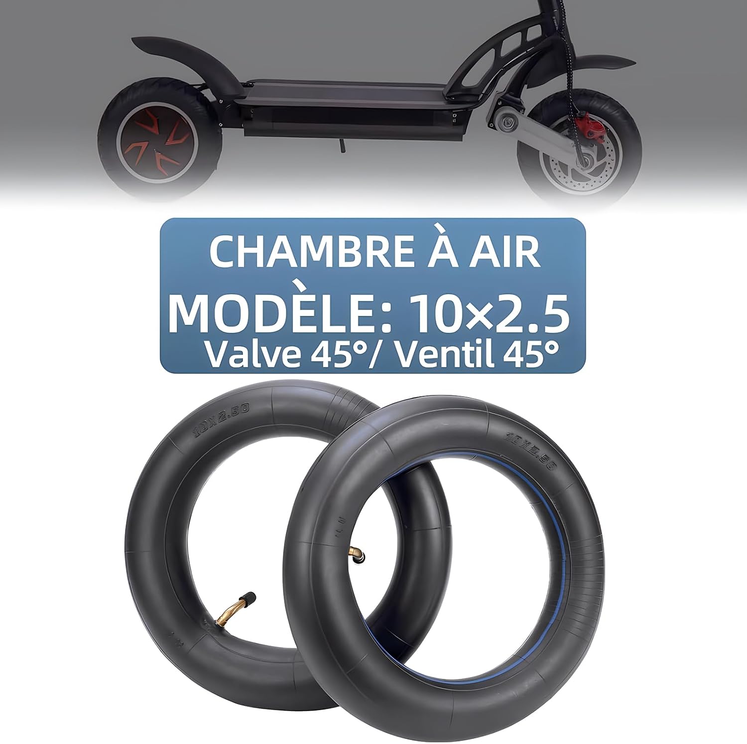 10x2.125 Inner Tube 2 Pack for Stroller Tricycle Kid Bike