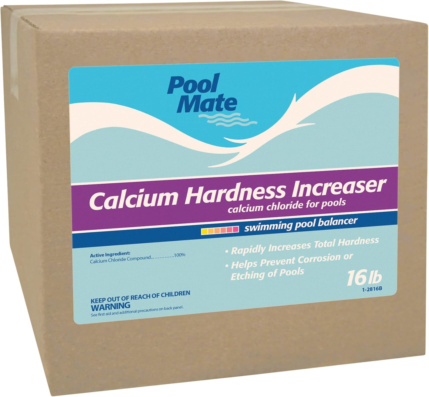 Pool Mate 25-Pounds Premium Calcium Hardness Increaser for Pools | Calcium Up, 100% Calcium Chloride, 8 ounces raises calcium hardness level 10 ppm per 5,000 gallons of water, Made in USA