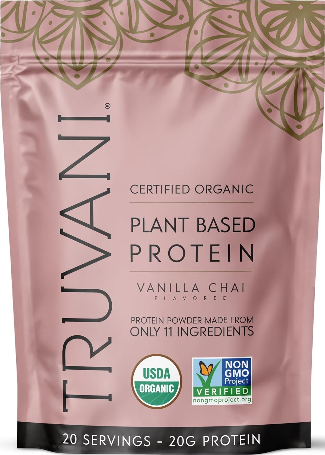 Truvani Organic Plant Based Protein Powder | Chocolate Peanut Butter