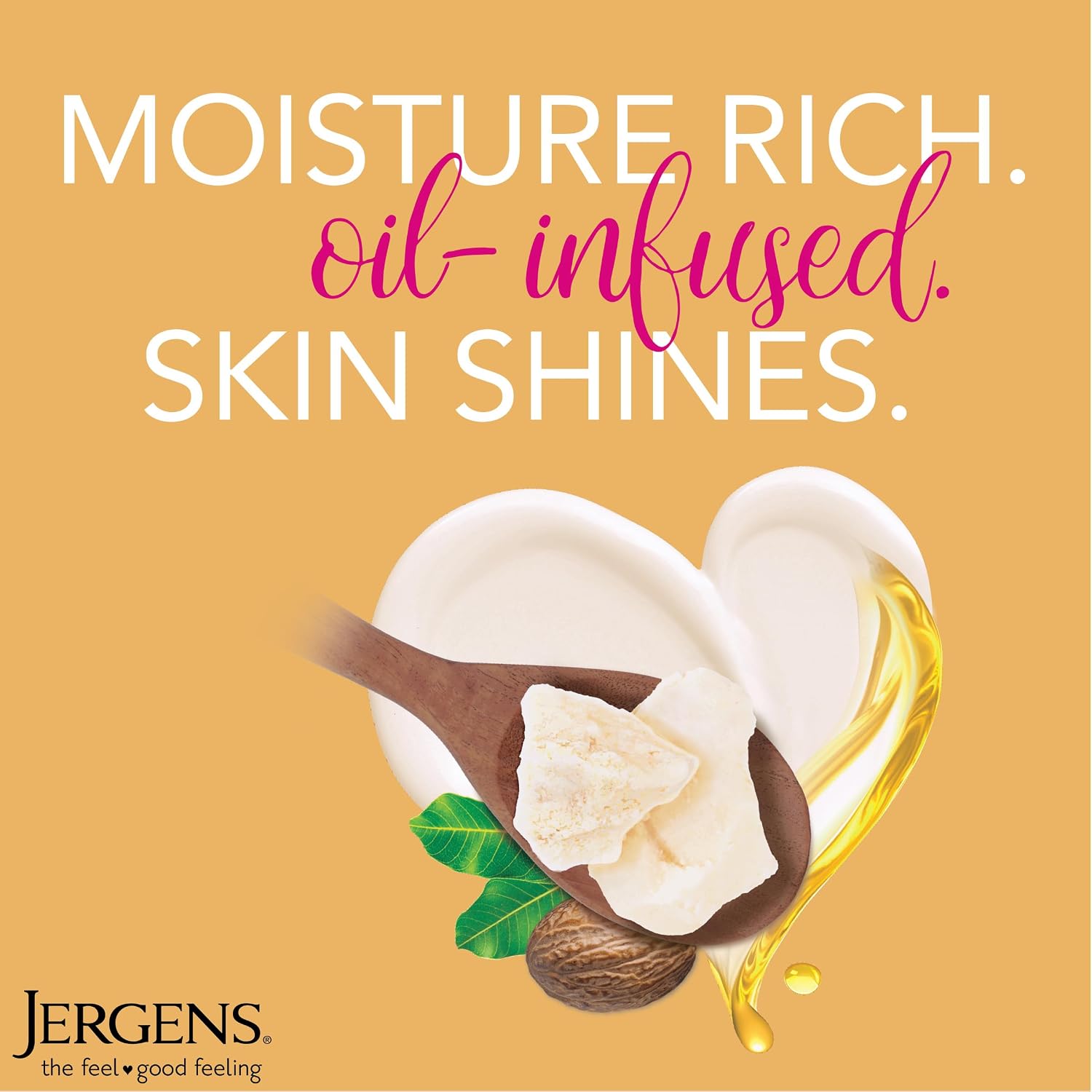 Jergens Shea Butter Body Lotion, Deep Moisturizer for Dry Skin, 26.5 fl oz | Enriching Hand and Body Lotion, Vitamin E, Extremely Dry Skin Relief, 2.5X More Radiant Skin, Deep Conditioning