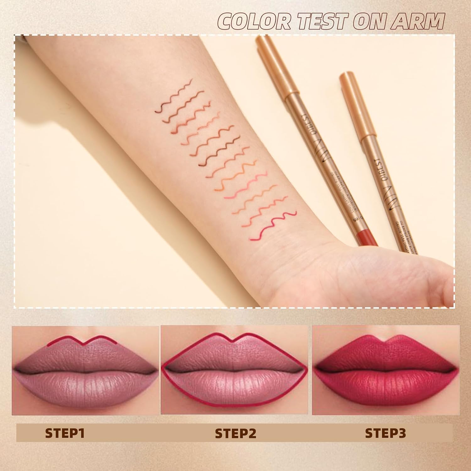 QiBest 7Pcs Matte Liquid Lipstick + 1Pcs Lip Plumper Makeup Set Kit, Pigmented Long Lasting Lip Gloss Set