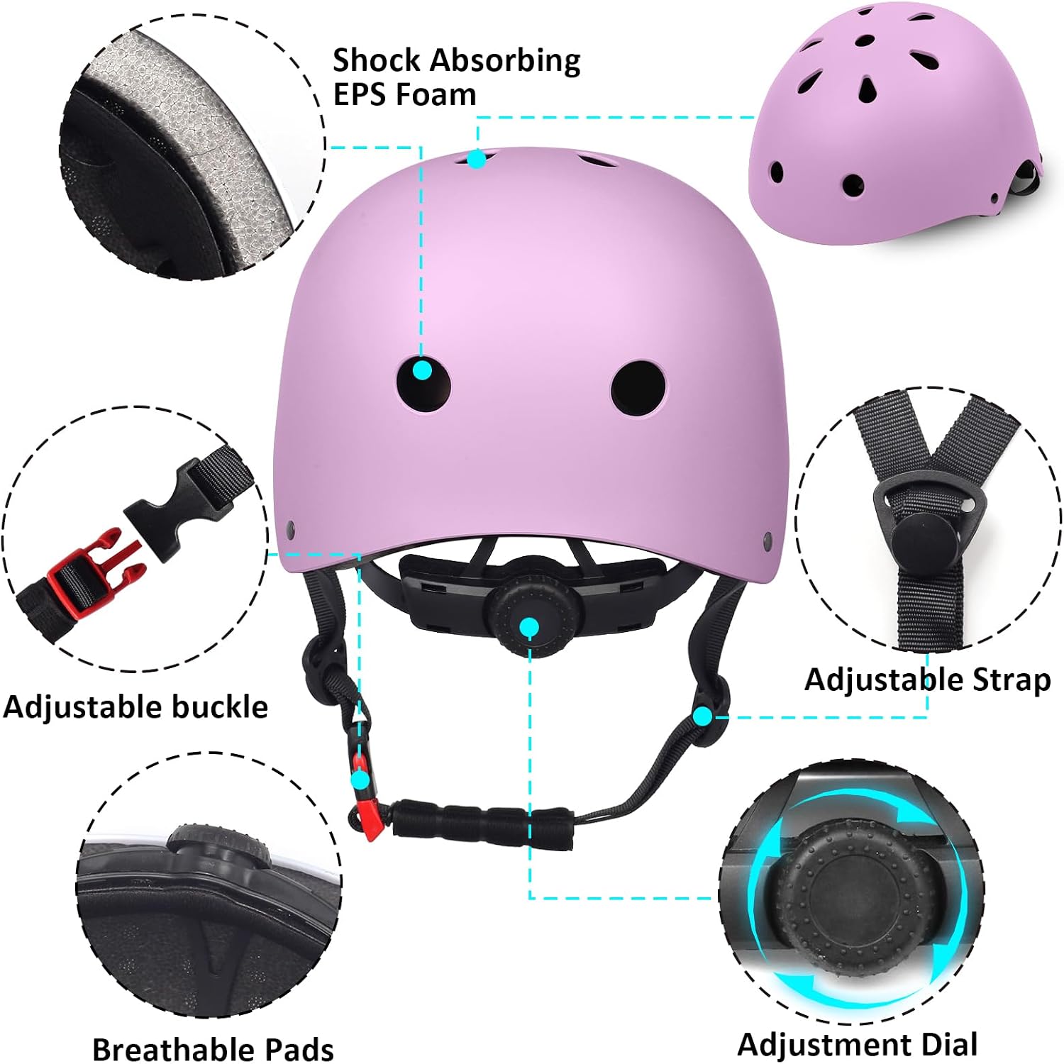 Kids Toddler Bike Helmet,2 Sizes for Youth Child Boys Girls