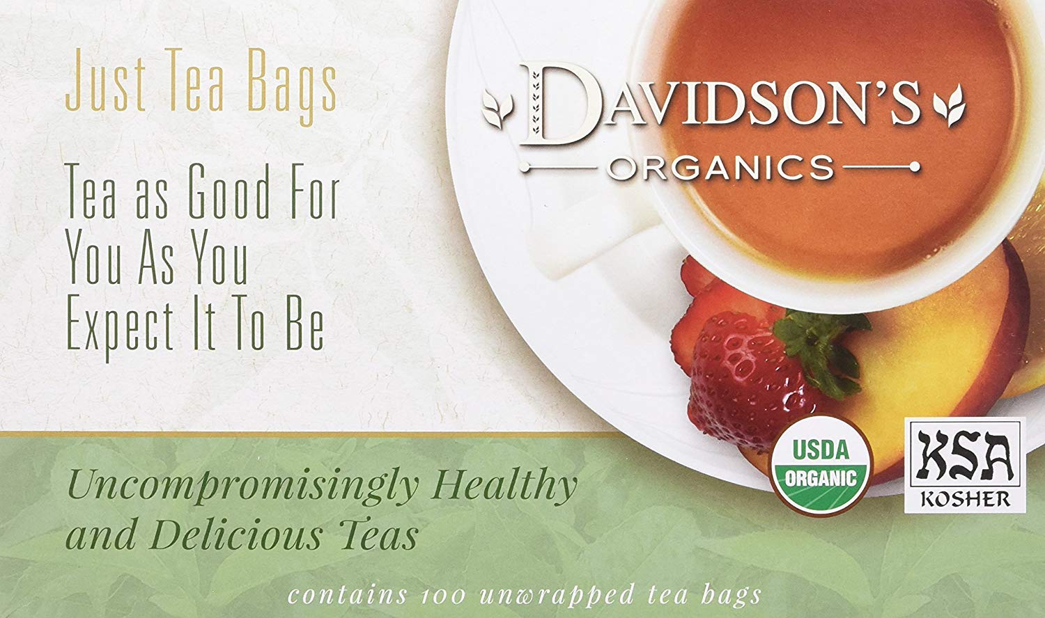 Davidson's Organics, Yerba Mate, 100-count Unwrapped Tea Bags