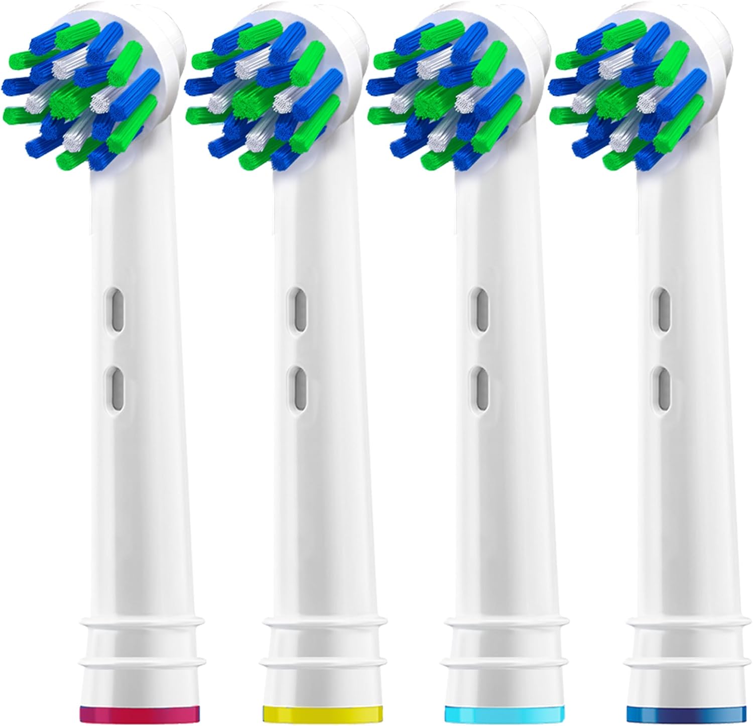 Alayna Toothbrush Heads Compatible with Oral-B, Cross-Style, 4 Pack | Replacement Brush Head Refills Compatible with Braun Oral-B Electric Toothbrushes and Most Click-On Handles
