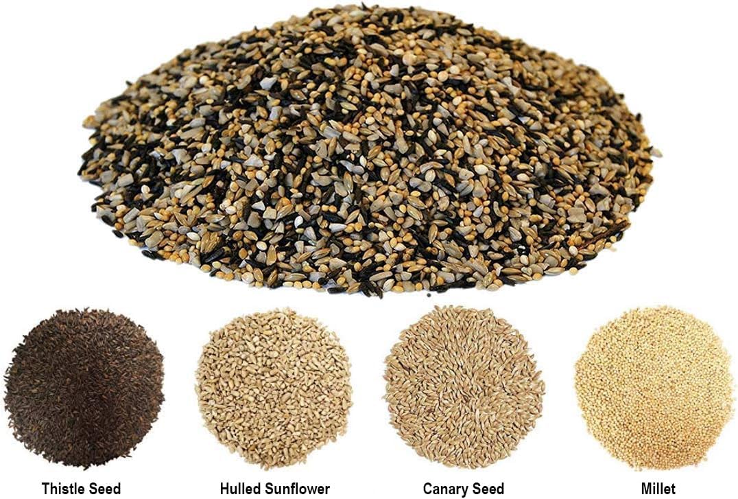 Backyard Seeds Woodpecker No-Waste Bird Seed Mix 5lbs - Premium Shelled Peanuts & Sunflower Chips, Small Bag of Wild Bird Food