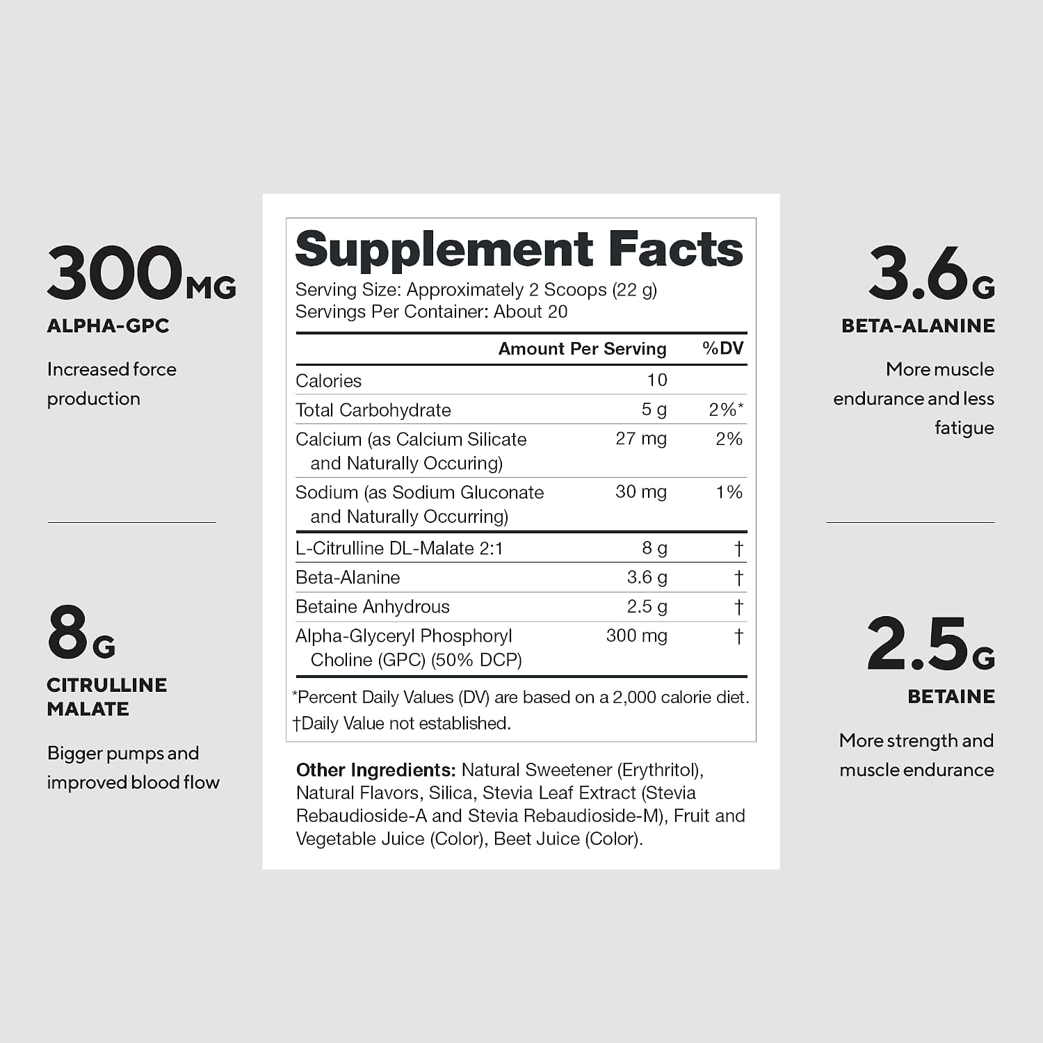 LEGION Pulse Pre Workout Supplement - All Natural Nitric Oxide Preworkout Drink to Boost Energy, Creatine Free, Naturally Sweetened, Beta Alanine, Citrulline, Alpha GPC (Caffeine Free Blue Razz)