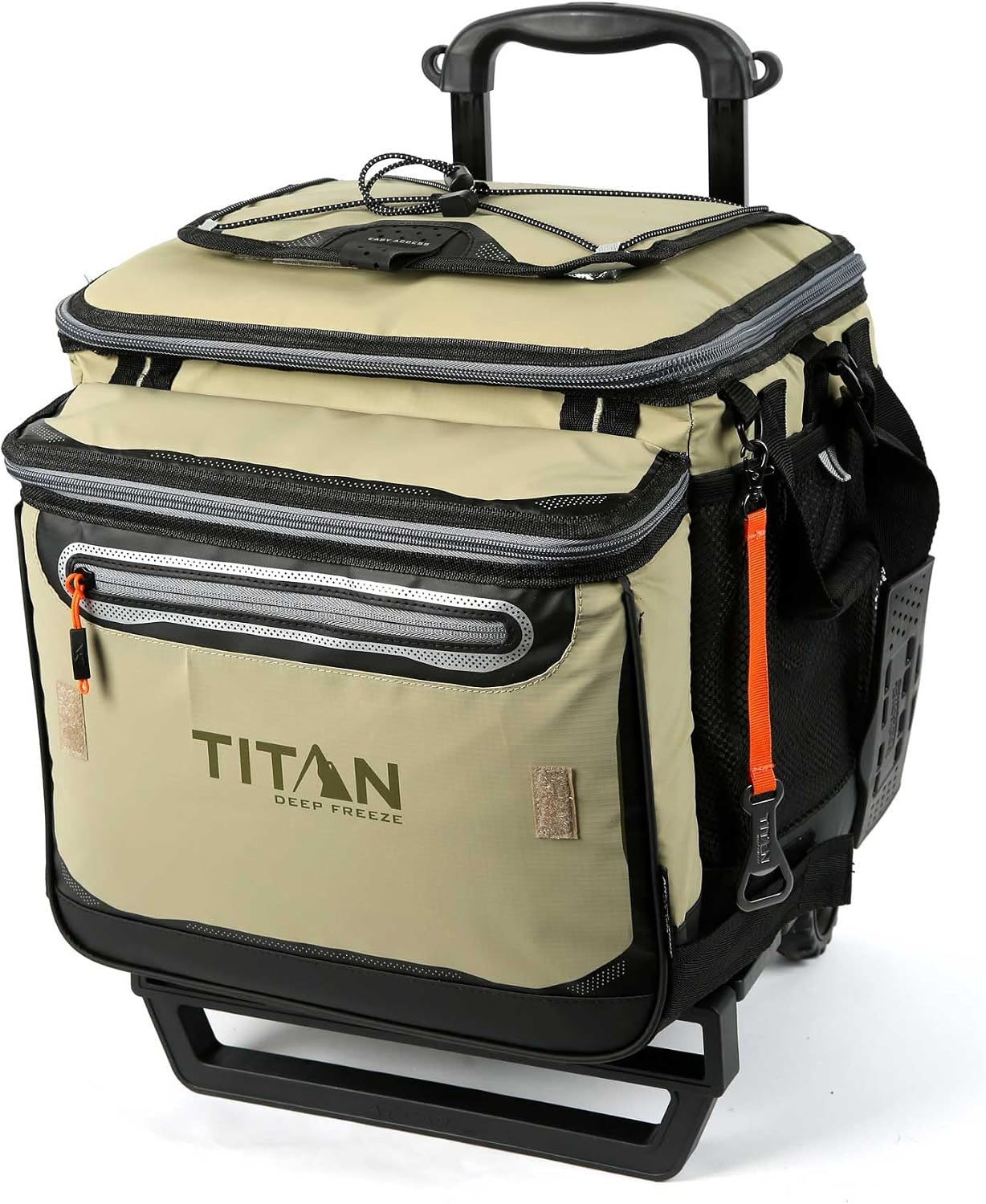 Titan by Arctic Zone Deep Freeze Wheeled Cooler - 60 Can Rolling Cooler with Deep Freeze Insulation and Detachable All-Terrain Cart with Wheels