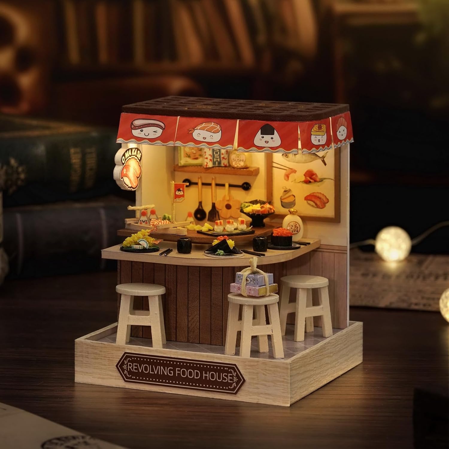 CUTEROOM DIY Doll Room Miniature Furniture Wooden House Kit-Study Room
