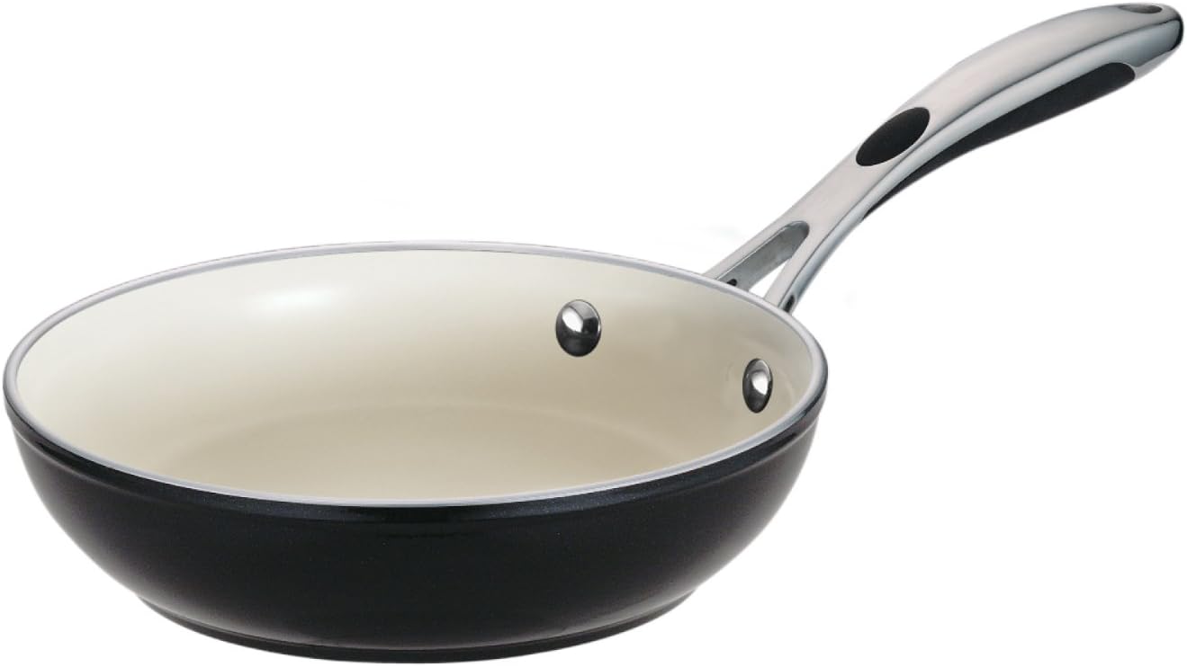 Tramontina Ceramica Deluxe 1.5-Quart Sauce Pan with Glass Lid | Ceramic Non Stick Small Saucepan, Oven-Safe, Metallic Black