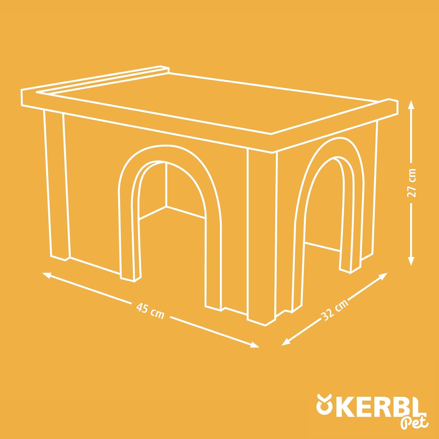 Kerbl Rabbit Cabin, 45 x 32 x 27 cm