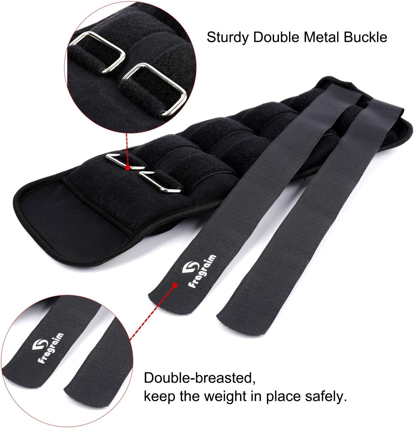 Ankle Weights for Women, Men and Kids - 1/2/3/4/6/8/10/12/15/20 LBS 1 Pair Strength Training Wrist/Leg/Arm Weight with Adjustable Strap for Jogging