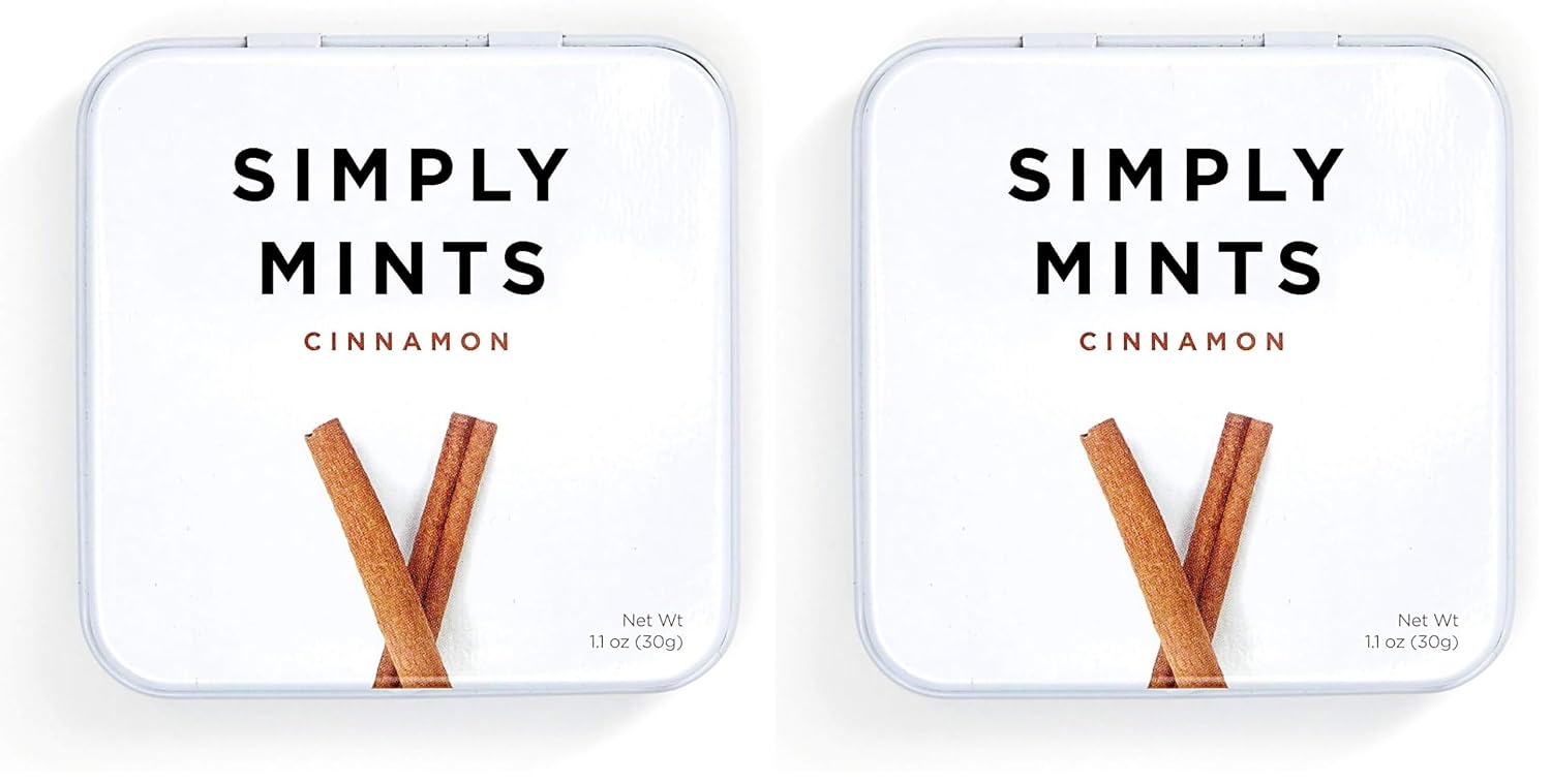 SIMPLY MINTS Natural Peppermint Breath Mints, 6 Pack (180 Pieces), Made With Real Peppermint Oil | Aspartame-Free, Sorbitol-Free, Xylitol-Free, Vegan, Kosher, Non-GMO
