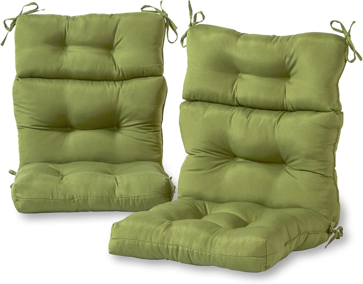 Greendale Home Fashions Outdoor 44x22-inch High Back Chair Cushions (Set of 2), Cement