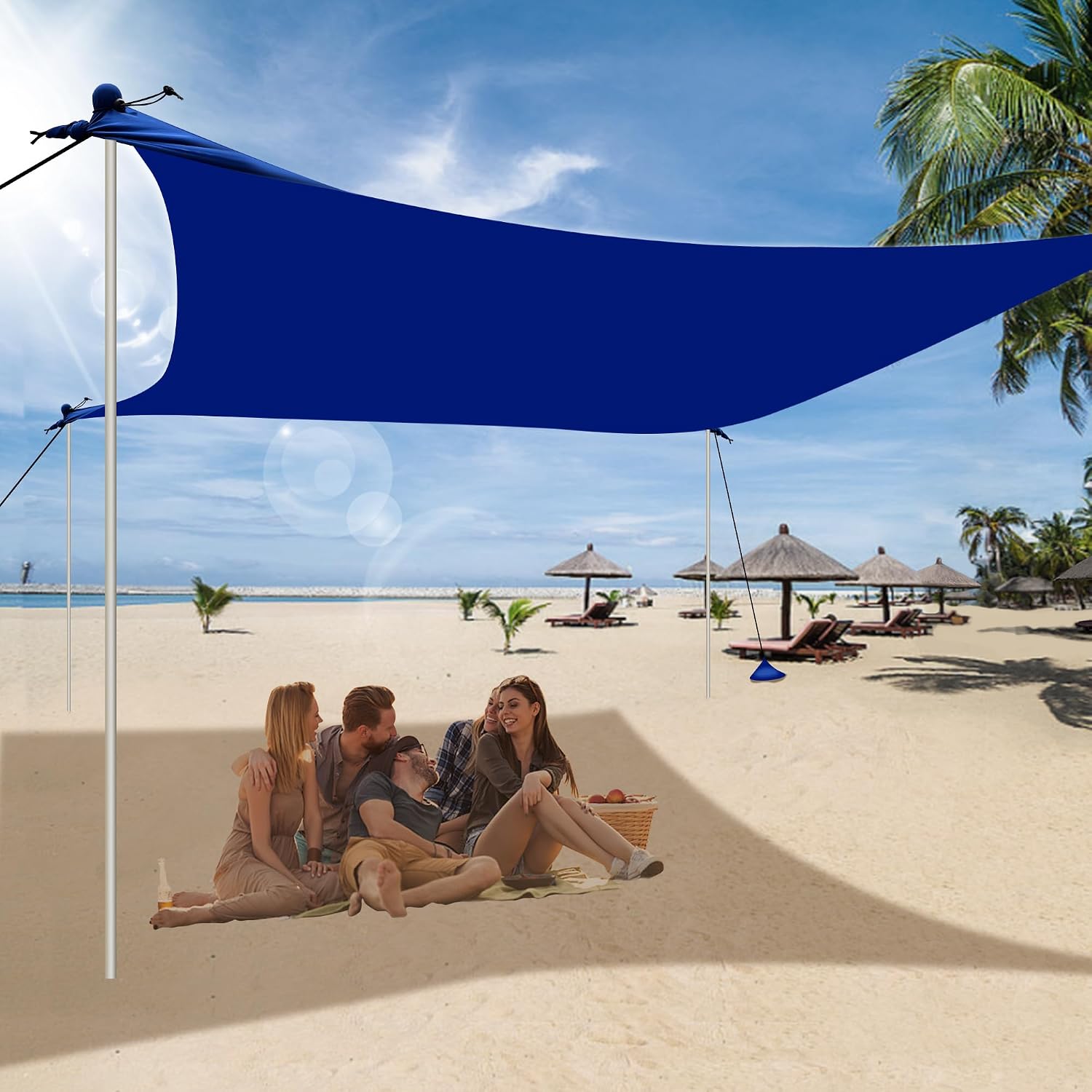 UMARDOO Family Beach Tent Canopy Sun Shade Portable 10×10FT