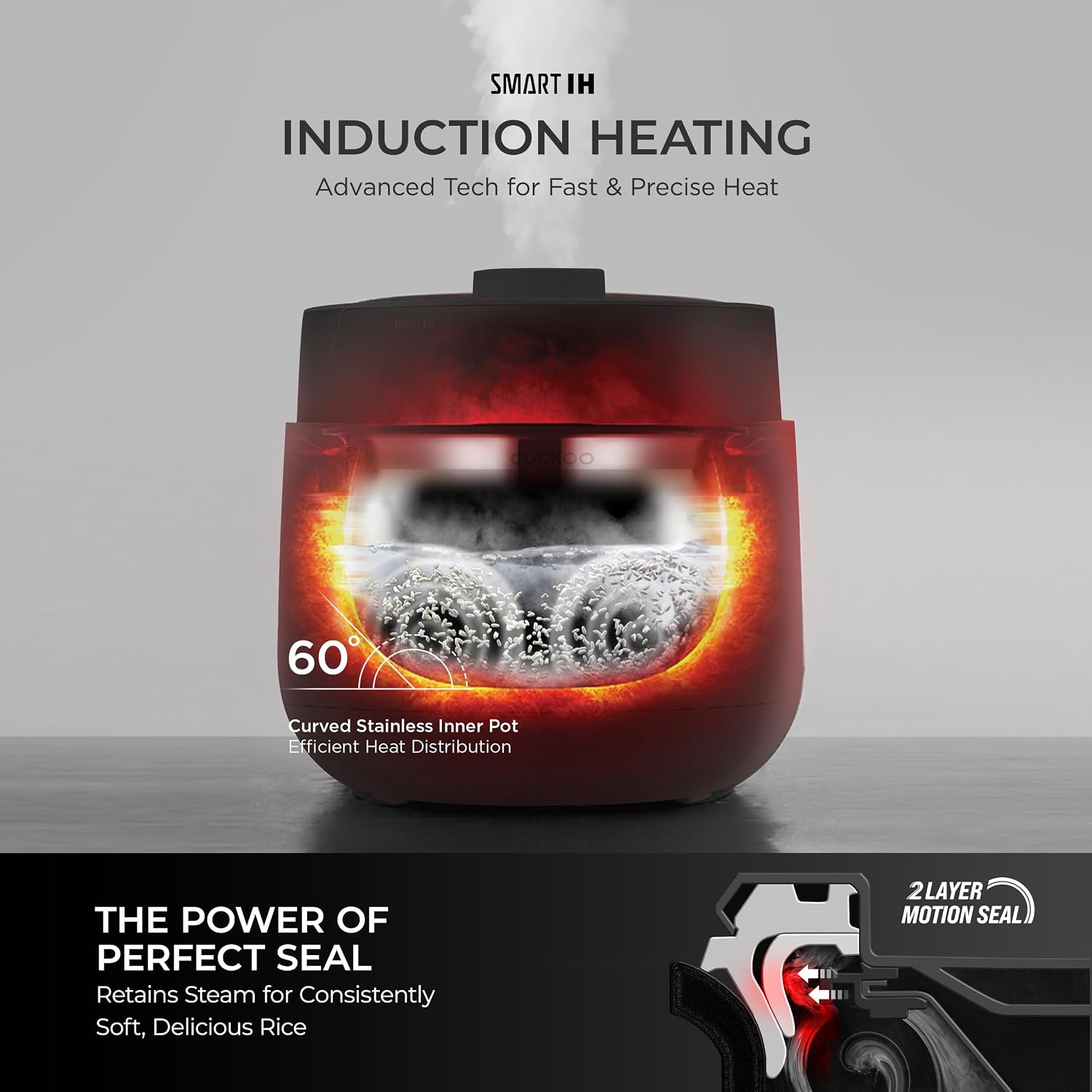 CUCKOO Twin Pressure Induction Rice Cooker, 20-Cup Cooked, CRP-LHTR1009FW