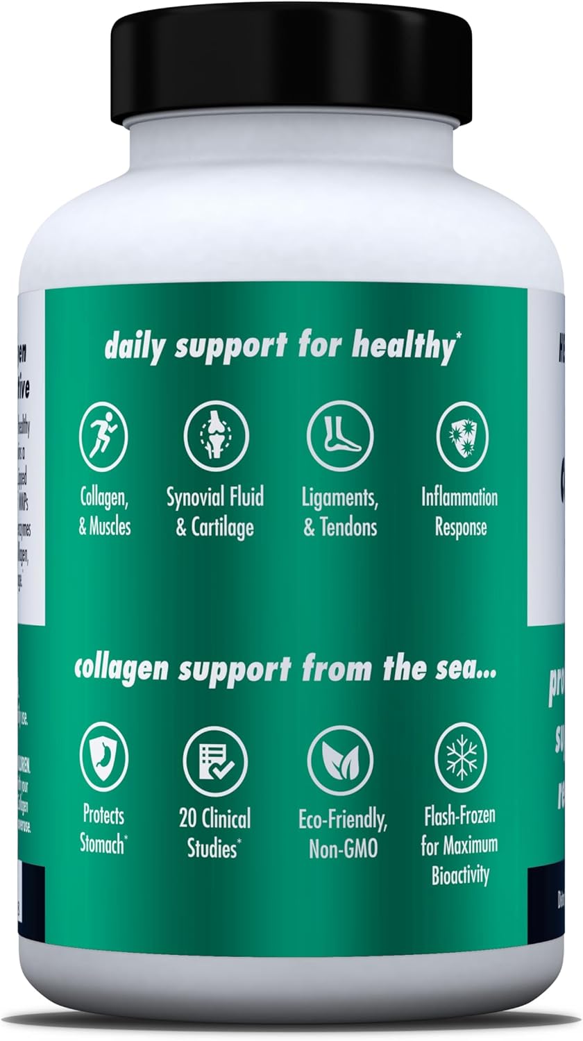 HEALTH DIRECT BeActive Collagen Shield, Green-Lipped Mussel, 60 Capsules | Bioactive Mariplex GLM formula from New Zealand supports collagen health, joints and muscle recovery.