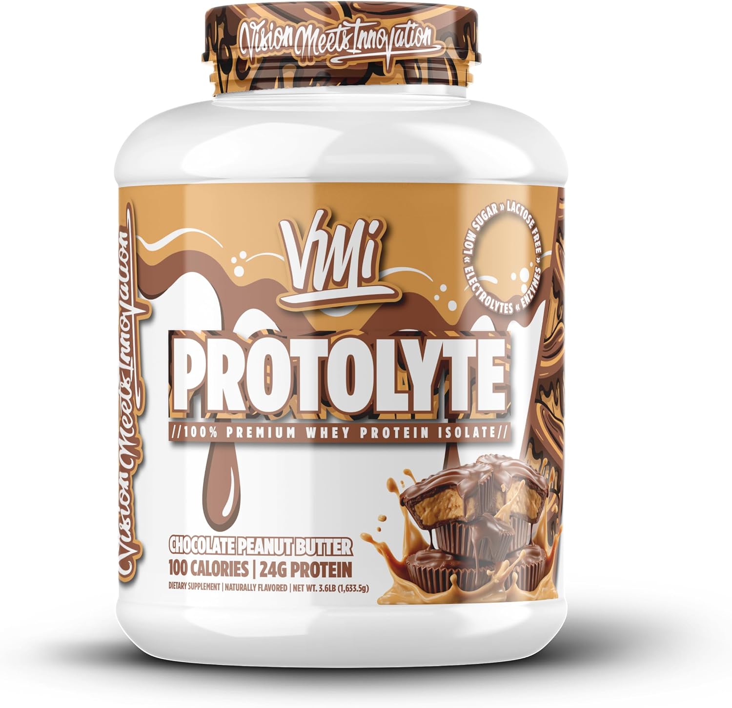 VMI Sports | ProtoLyte Whey Isolate Protein Powder | Low Calorie Whey for Weight Loss and Muscle Gain | Digestive Enzymes | Non-GMO (1.6 lb, Chocolate Fudge Cookie) | Premium whey isolate protein powder for smooth mixing in shakes smoothies and convenien…