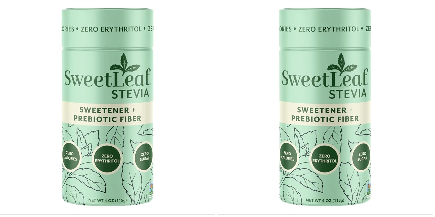 SweetLeaf Stevia Powder Shaker Jar, Sugar Free - 4 Oz, 3 Pack | Zero Calorie Sweetener No Erythritol, Stevia Leaf Extract, Natural Sugar Substitute for Coffee & Baking