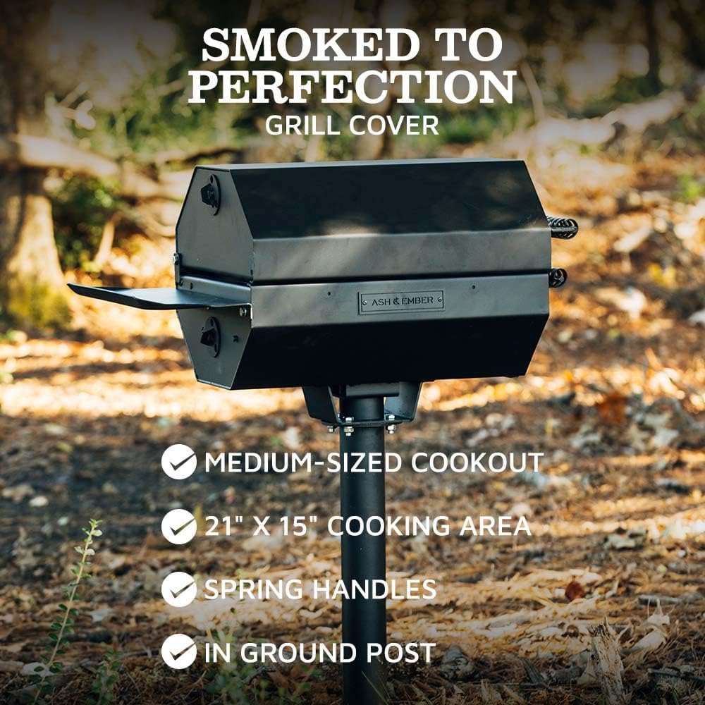 Titan Great Outdoors Ash & Ember Park-Style Charcoal Grill & Smoker