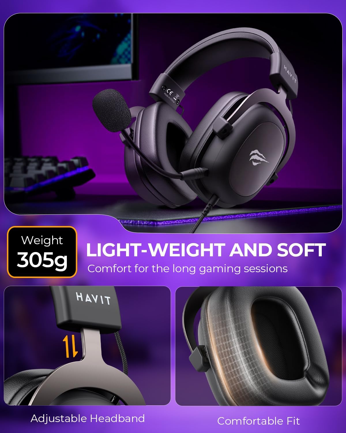 havit H2002d Gaming Headsets for PS4, PC