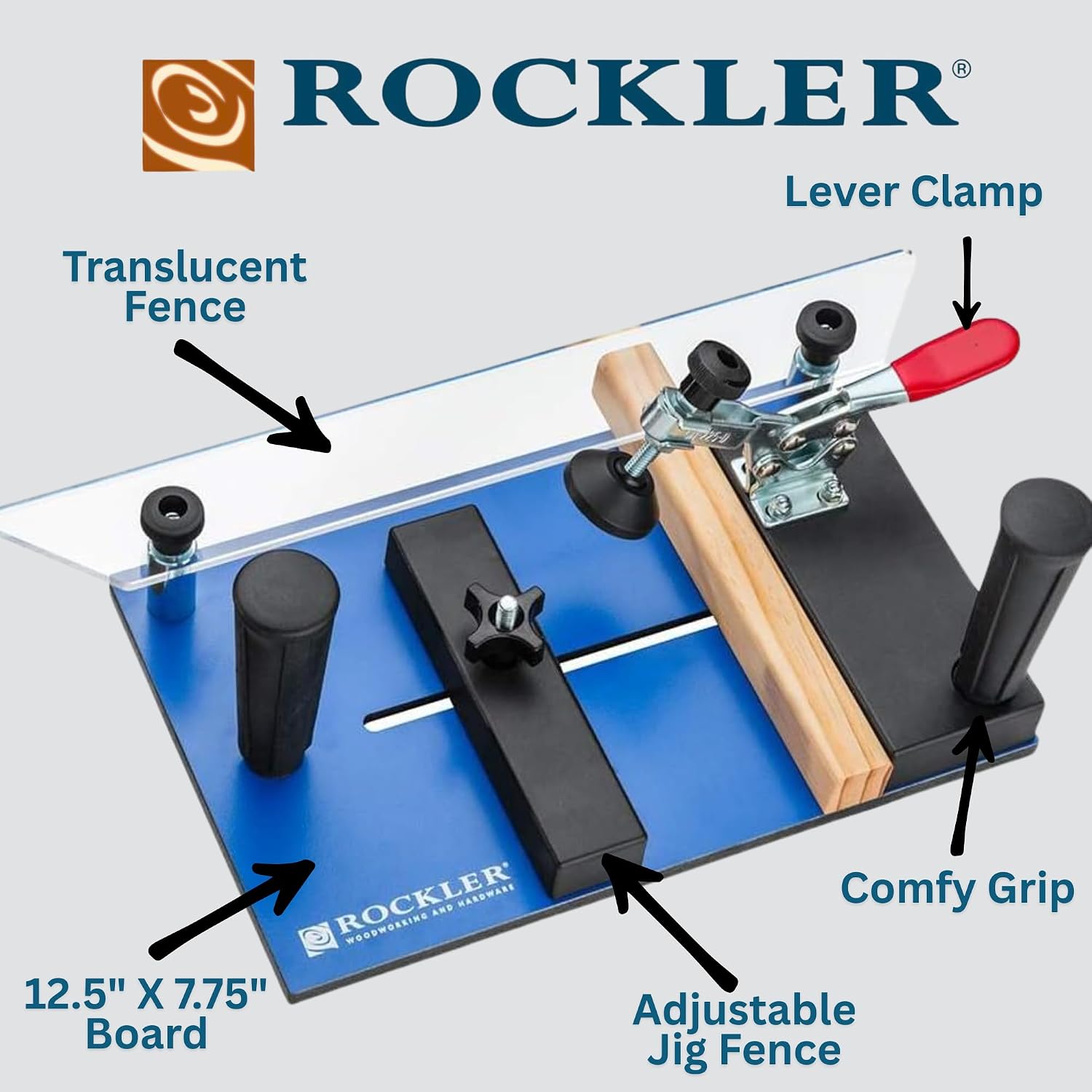 Rockler Rail Sled for Router Table w/Toggle Clamp