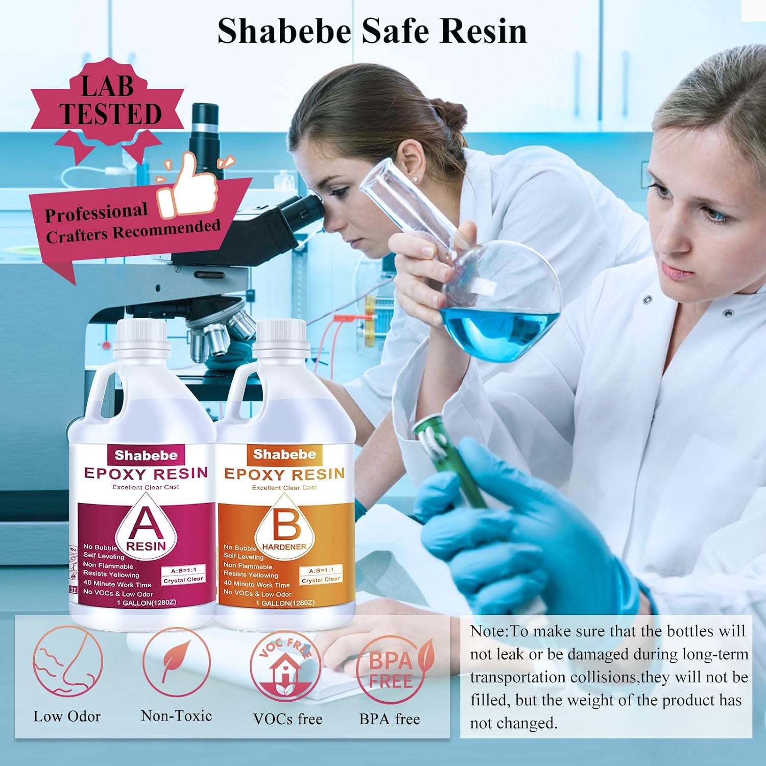 Epoxy Resin, 32OZ Epoxy Resin Crystal Clear, Not-Yellowing No-Bubble, Self Leveling Easy Pour/Mix 1:1 Casting Kit & Coating for DIY Jewelry Making