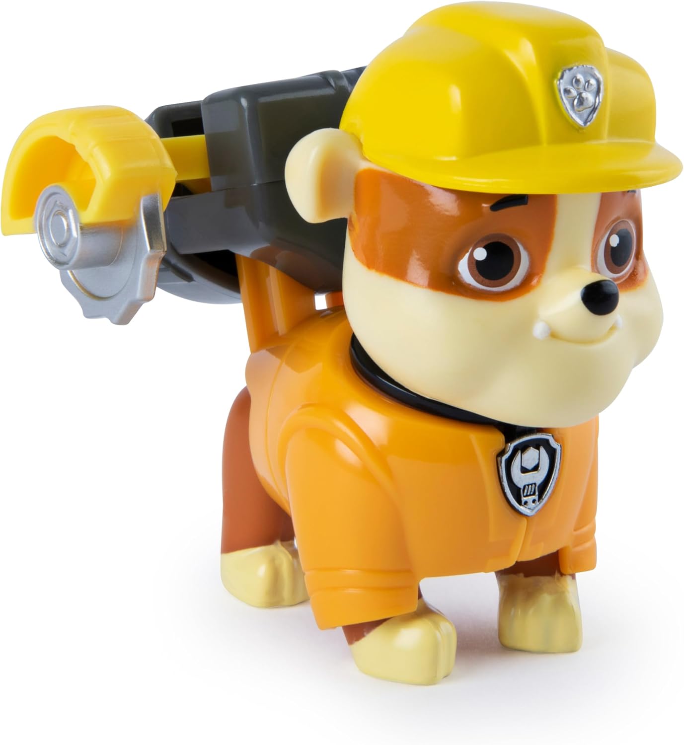Paw Patrol, Action Pack Rubble Figure with 2 Clip-On Uniforms, for Kids Aged 3 and Up