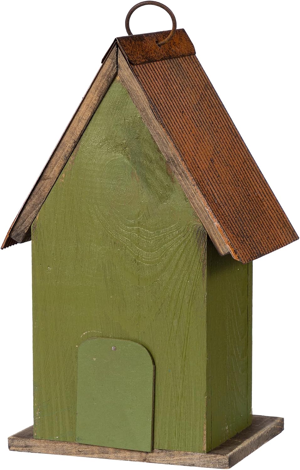 Glitzhome Bird Houses for Outside,10" H Rustic Wooden Bird House Garden Distressed Decorative Birdhouse for Outdoors, Hanging Birdhouse for Bluebird Hummingbird Wren Finch Cardinals Cedar