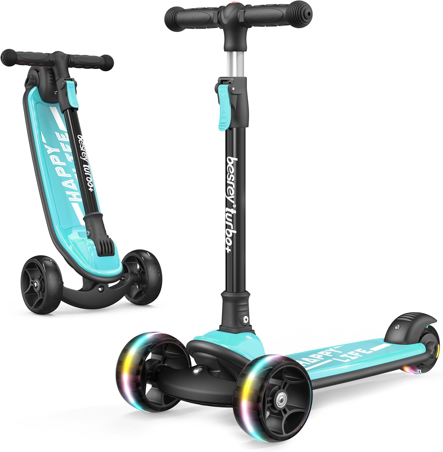 besrey 3 Wheel Scooter for Kids Ages 3-10 with 4 Adjustable Height