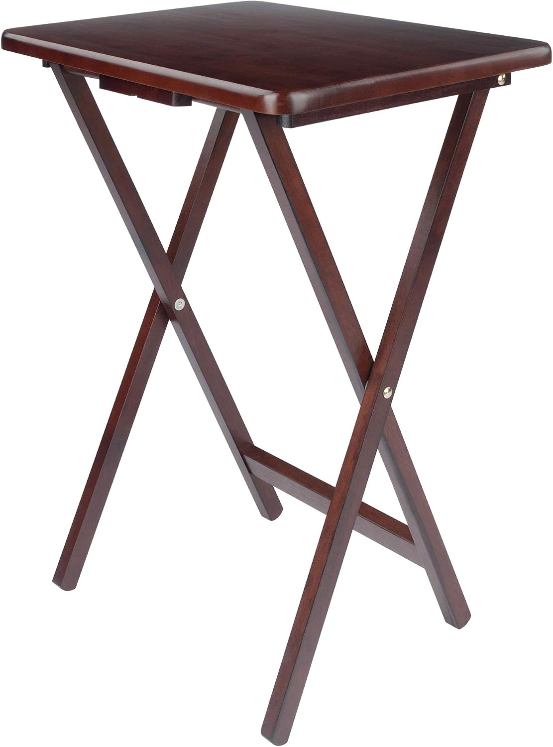 Winsome Alex Set of 2 Foldable Snack Tables, Natural, 26"