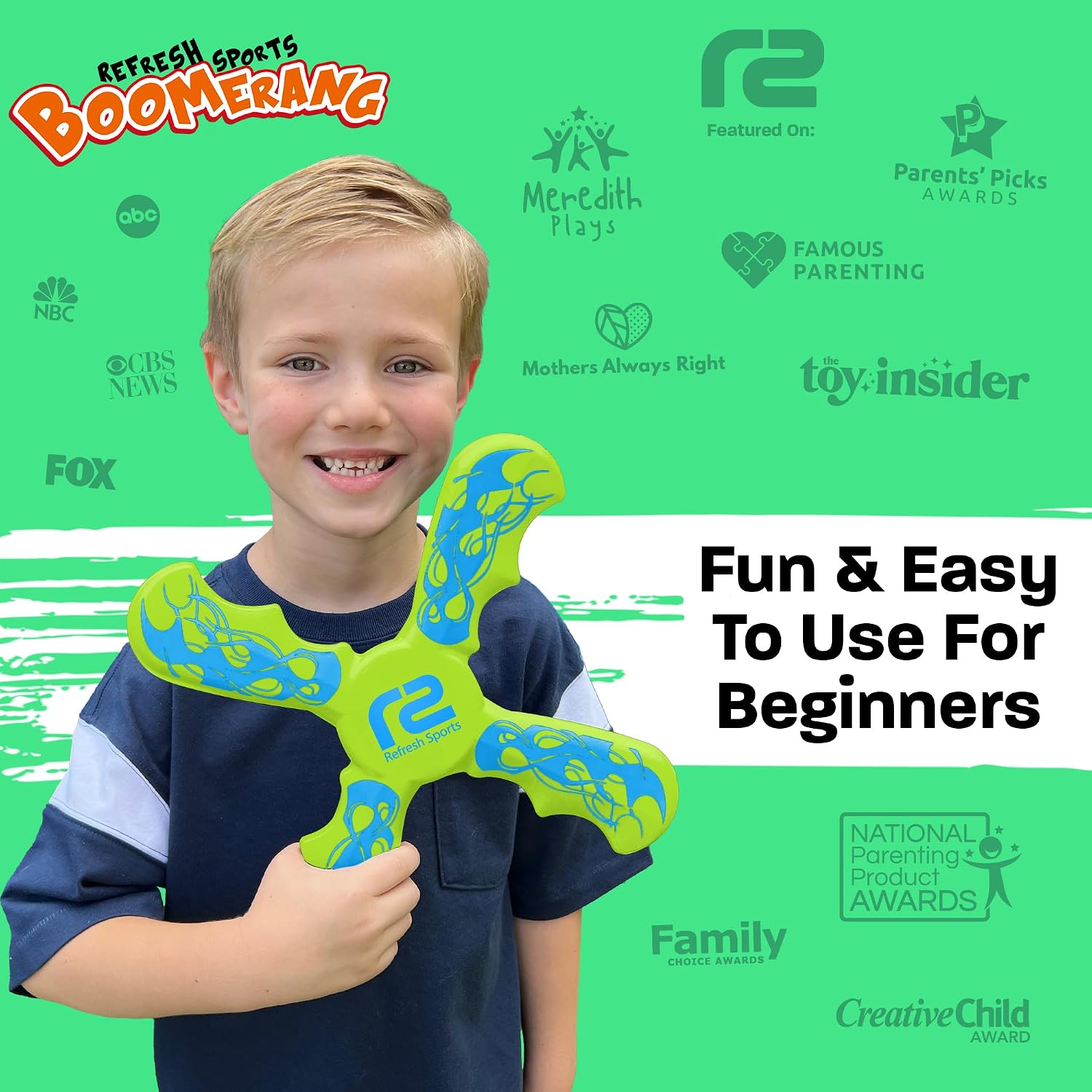 Boomerang for Kids - Fun & Easy To Use - Toys for Ages 8-13 - Birthday Gifts for Kids 5 6 7 8 9 10 Year Old Boy Gift - Best Outdoor Summer Gifts For