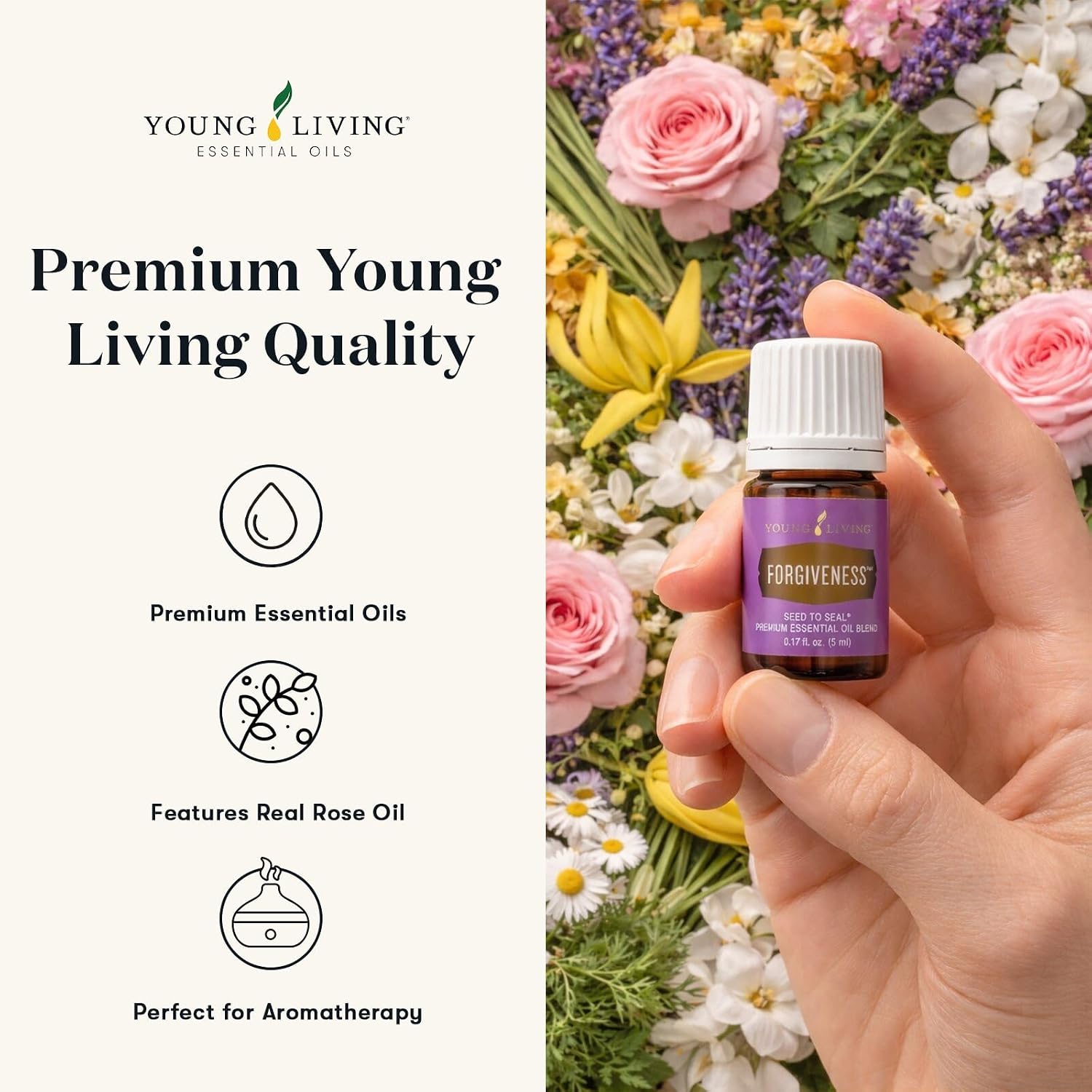 Young Living Thieves Vitality Essential Oil Blend | 5 ml | Warm Spicy Herbal Aroma for Diffusers, Massage & Aromatherapy | Clove, Lemon, Cinnamon, Eucalyptus & Rosemary Blend | Seed to Seal Quality