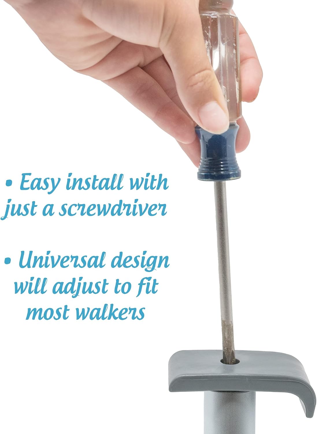 Deluxe KIT: Universal 3" Walker Wheels with Free Flexfit Walker Ski Glides