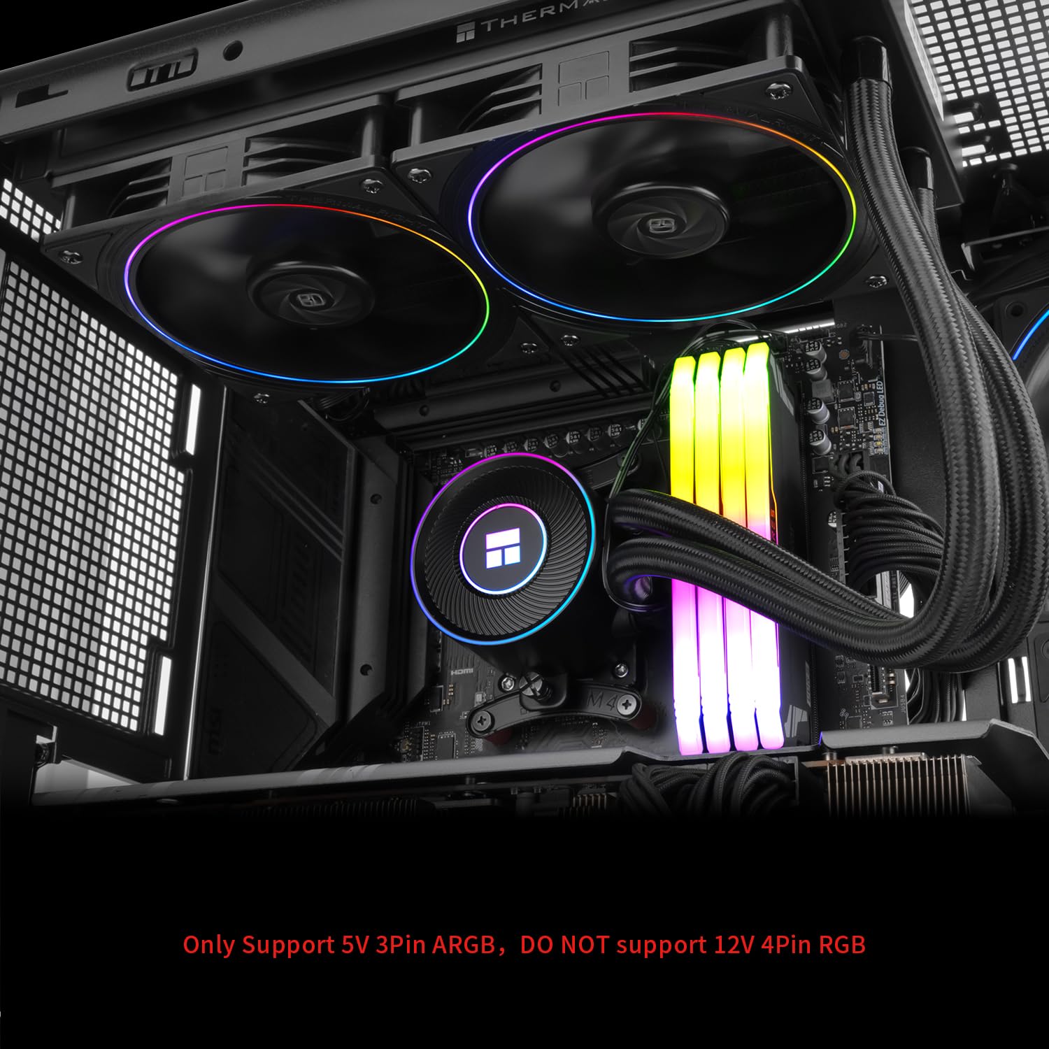 Thermalright Aqua Elite 360 ARGB Liquid CPU Cooler, 360 AIO Cooling Row Size, 3 x 120mm PWM Fans, Computer CPU Cooler,for AMD:AM4/AM5, Intel LGA1851/1150/1151/1200/1700