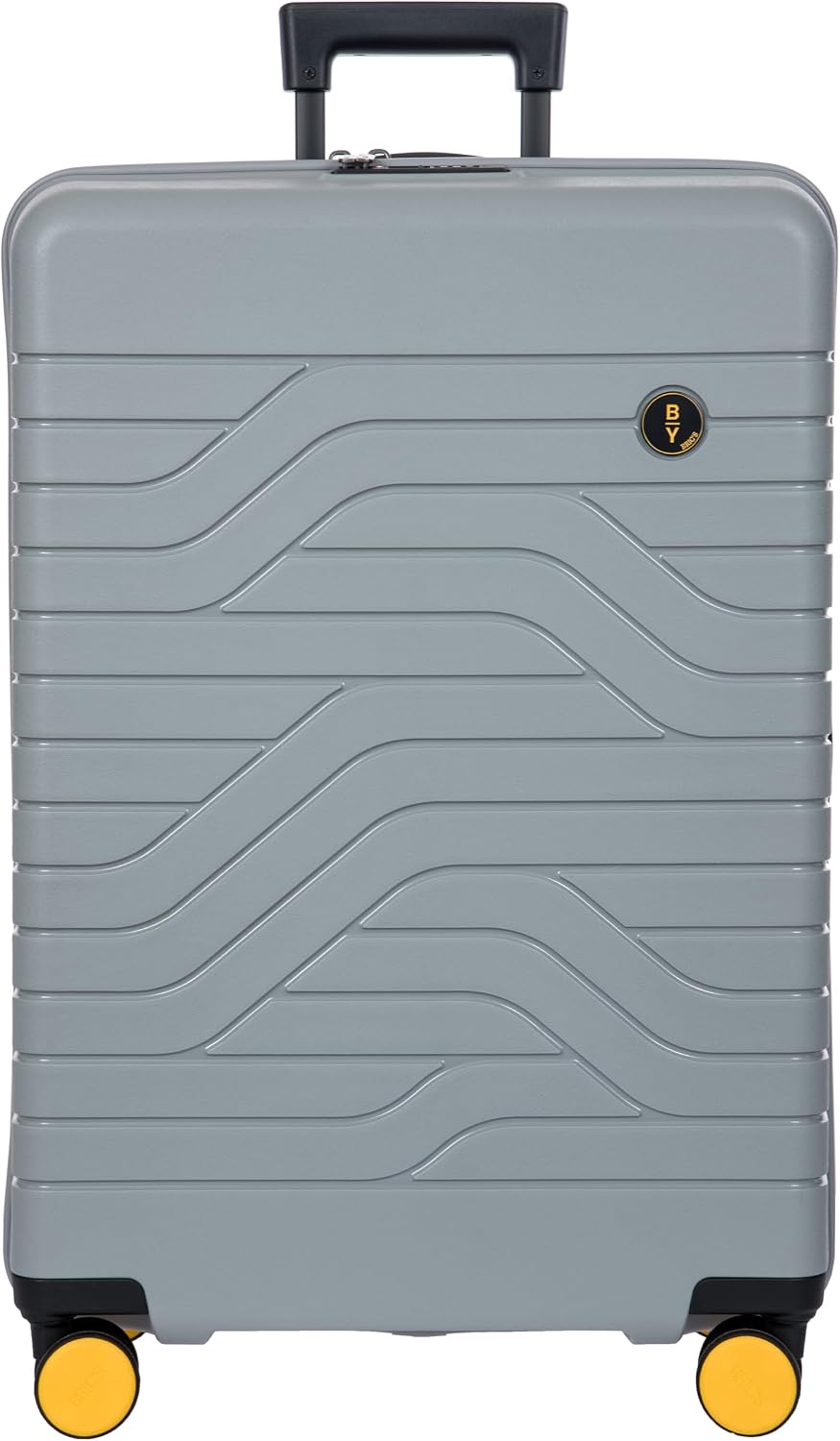 Bric's B|Y Ulisse Checked Luggage with Spinner Wheels – Expandable Lightweighted Hard Shell Suitcase, TSA Combination Lock - Removeable Wash Bag Included - 30 Inch, Mango