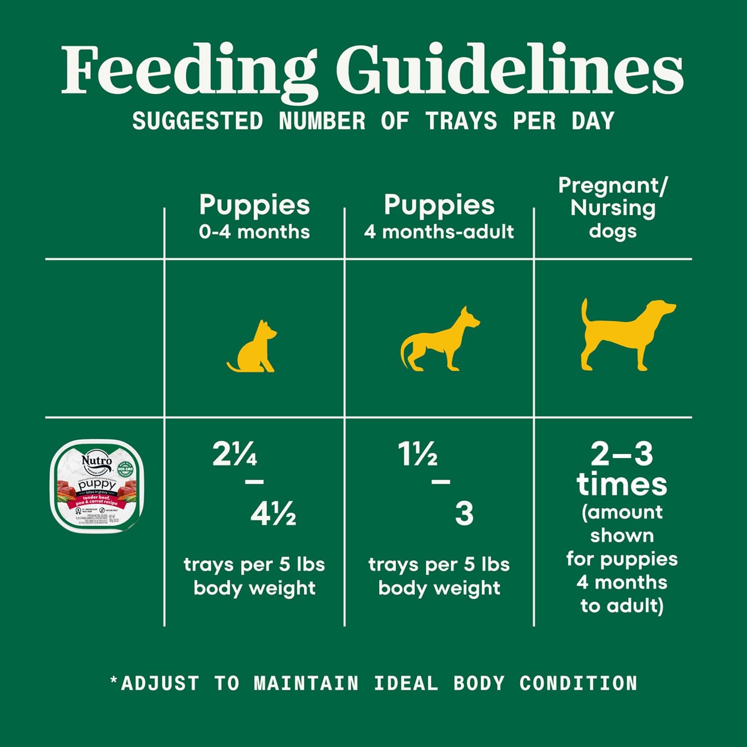 Nutro Puppy Tender Cuts Wet Dog Food, Chicken & Rice, 3.5 oz, 24 count | Bites in gravy, real chicken #1 ingredient, 100% complete & balanced for puppies up to 1 year, no artificial flavors