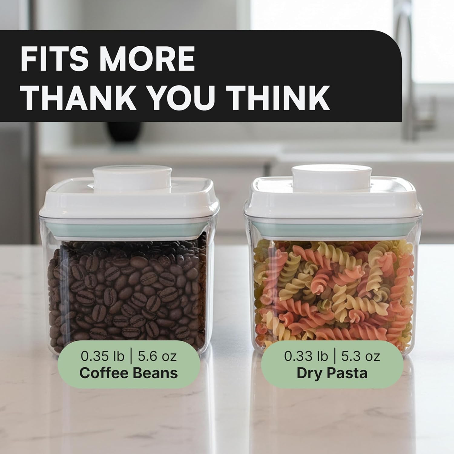 Bop Top Airtight Food Storage Containers | Pop-Top Lid | 16.5 Cups / 135 Oz